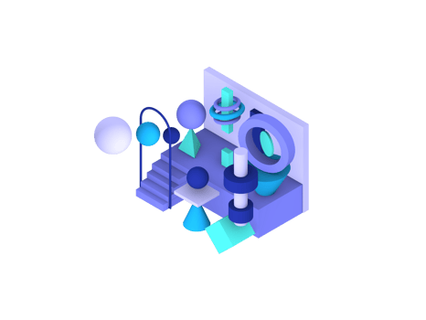 3d isometric abstract shape png