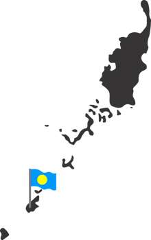 Palau flag pin map location png