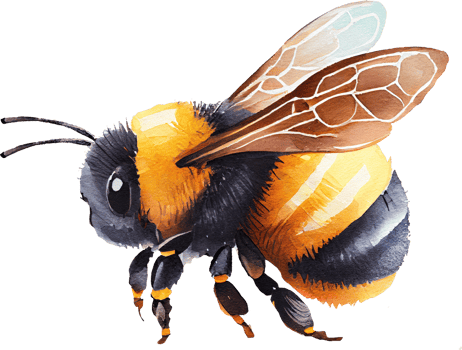 Bee watercolor illustration. png