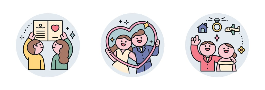 wedding. Wedding vows, photos, plans. vector