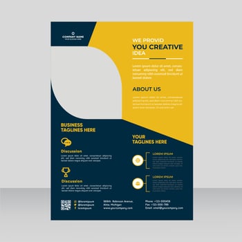 Vector vertical business flyer template