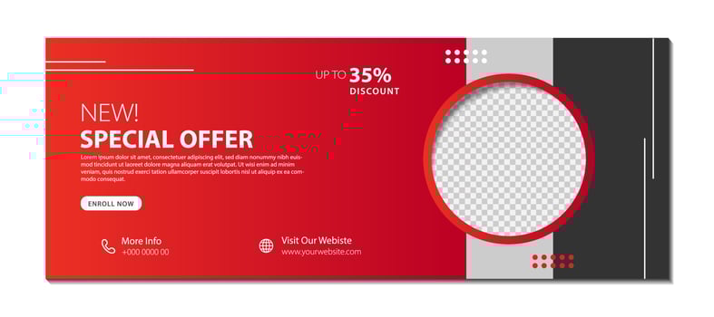 Banner design template. Usable for banner, cover and header. Vector illustration