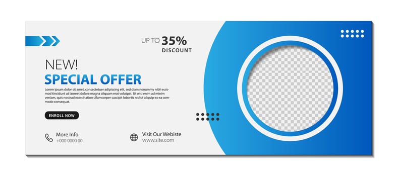 Banner design template. Usable for banner, cover and header. Vector illustration