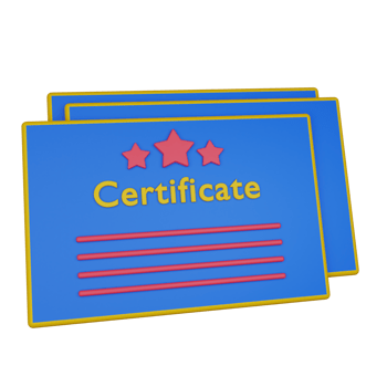 3d illustration certificate icon on transparent background, suitable to use in education, learning, presentations, business and more png
