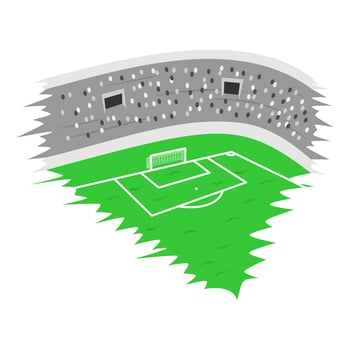 Football Field Corner on a Stadium Flat Design vector