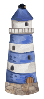Nautical component watercolor element png