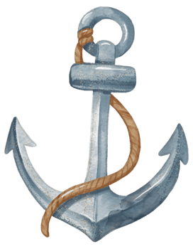 Nautical component watercolor element png
