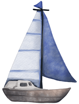 Nautical component watercolor element png