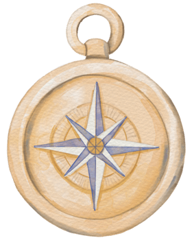 Nautical component watercolor element png