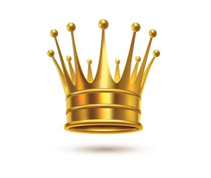 realistic golden crown in vector