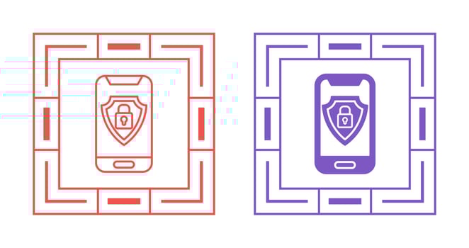 Mobile Security Vector Icon