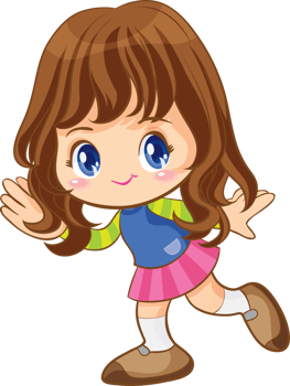 cute little children girl or kids cartoon character png
