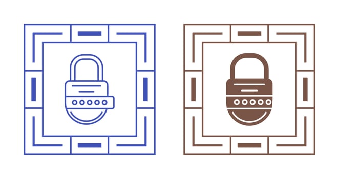 encrypted lock vector icon