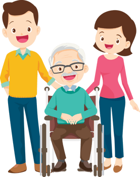 Grandparents,elderly people,grandfather and grandmother, characters in various activities png