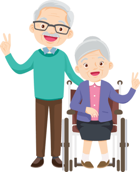 Grandparents,elderly people,grandfather and grandmother, characters in various activities png