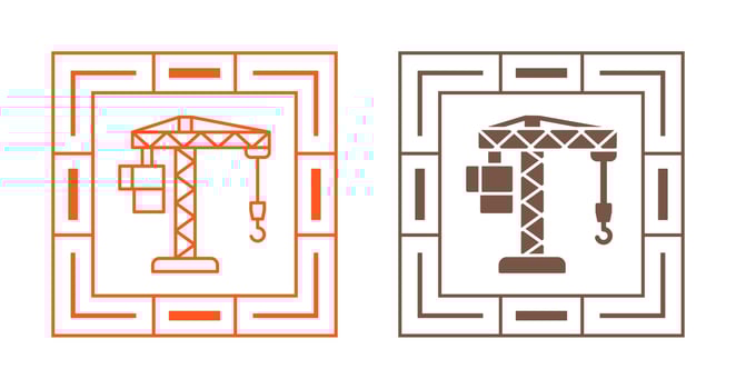 Crane Lifting Vector Icon