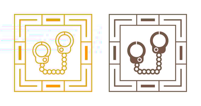 Police Handcuffs Vector Icon