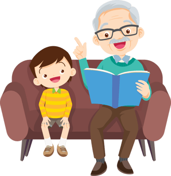 Grandparents,elderly people,grandfather and grandmother, characters in various activities png