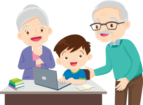 Grandparents,elderly people,grandfather and grandmother, characters in various activities png