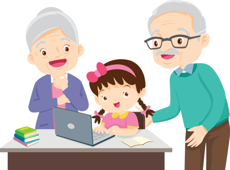 Grandparents,elderly people,grandfather and grandmother, characters in various activities png