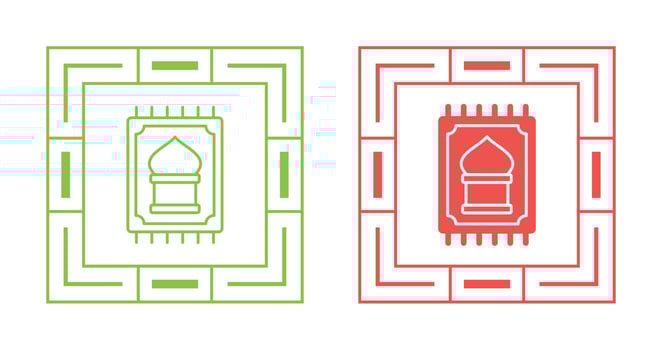 Prayer Rug Vector Icon