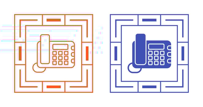 Land Line Phone Vector Icon