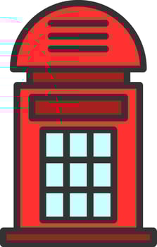 Phone booth Vector Icon Design