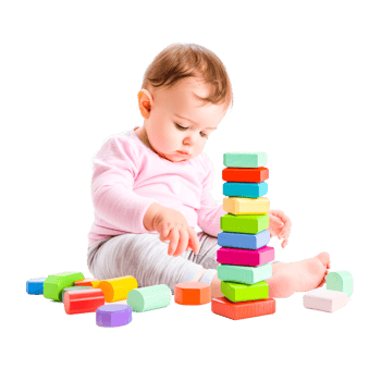 Baby educational toys kid play colorful wooden toys on transparent  background children education png