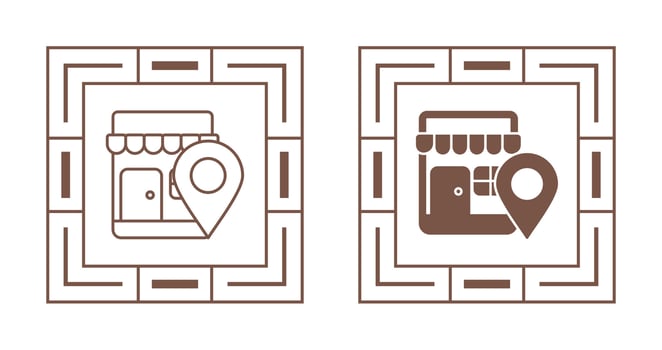 Shop Location Vector Icon