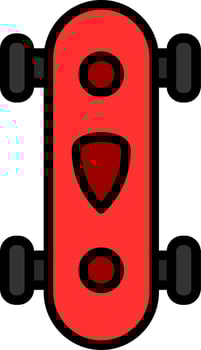Longboard Vector Icon Design