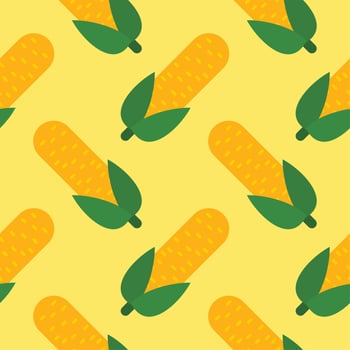 corn seamless pattern vector illustration