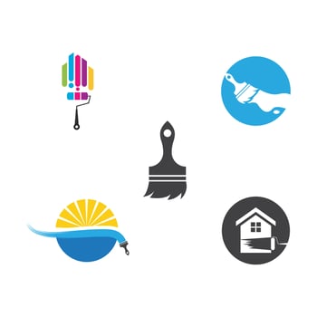 Paint Logo Template vector icon