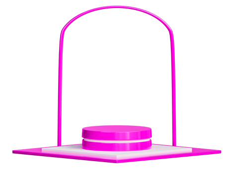 red podium product display 3d render png