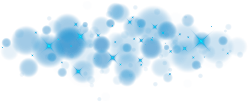 Golden shining bokeh lights with glowing particles  on transparent background. PNG