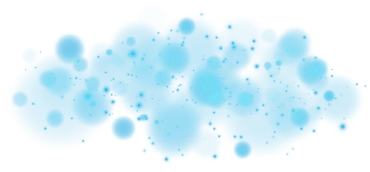 Golden shining bokeh lights with glowing particles  on transparent background. PNG