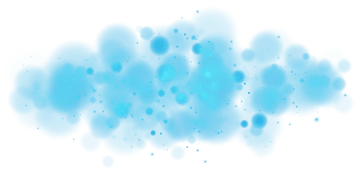 Golden shining bokeh lights with glowing particles  on transparent background. PNG