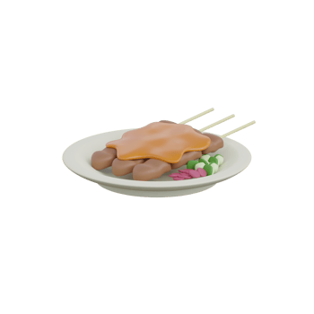 3d illustration of an indonesian food satay icon png