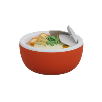 3d Indonesian food icon chicken porridge png