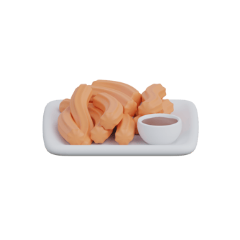 3d Churros latin american food icon png