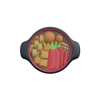 3d Japanese food sukiyaki icon png