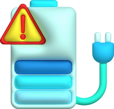 illustration 3D. Battery power with charge level indicator. electrical energy accumulator minimalist cartoon style png