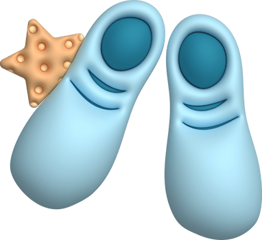 illustration 3d. Summer sea shoes icon. For design. png