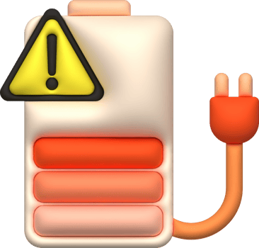 illustration 3D. Battery power with charge level indicator. electrical energy accumulator minimalist cartoon style png