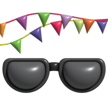 illustration 3d. Sunglasses icon. Summer. For design. png