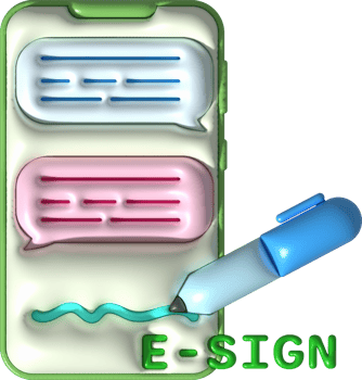 illustration 3D. Talking text writing pen icon on smartphone. text messaging concept png