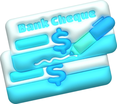 illustration 3d. Bank check pen writing icon. png