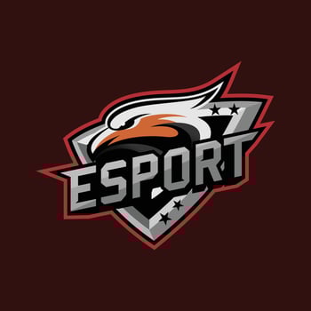 Vector eagle mascot esport logo