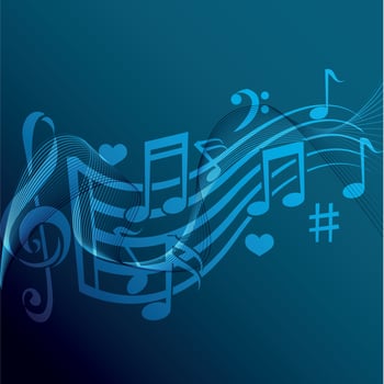Music Theme Background, Isolated Background. vector