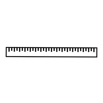 Ruler vector icon, ruler in trendy flat style on white background