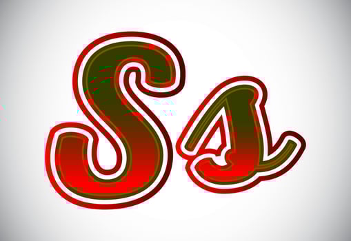 English Upper And Lower Case Letter S. Graphic Alphabet Symbol For Corporate Business Identity vector